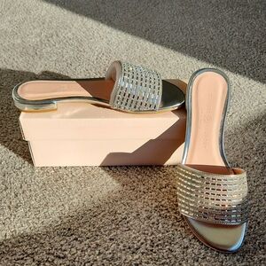 Chinese Laundry Z-philippa, sz 8.5/Eur 39, silver/metallic